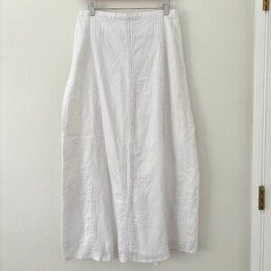 Nurture Linen White Maxi Skirt